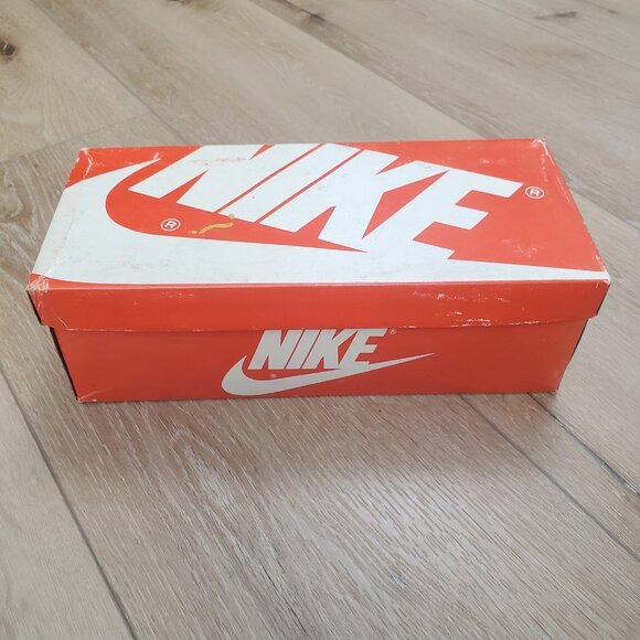 Vintage 1984 Nike Rebound Shoe Box ONLY Orange White Swoosh Retro READ 80s 8406 - Picture 4 of 15